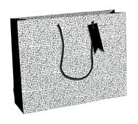 Eurowrap - 32493-6C - Un sac cadeau adulte - Grand format 37,3x11,8x27,5cm - Poésie, Écriture - Qualité supérieure, résistant :210g - idéal pour : jeux de société, puzzles, coffrets