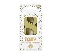 Eurowrap 33700-8C - Bougie chiffre Or, 8 - PAQ DE 6