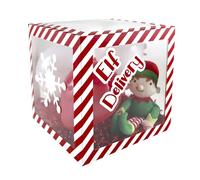 Eurowrap Boîte à ballons Elf Arrivée de Noël Décoration de Noël Réveillon de Noël Comprend 4 ballons et 6 autocollants de Noël adhésifs