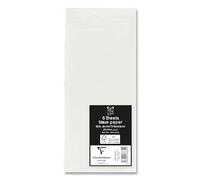 Eurowrap Lot de 6 feuilles de papier de soie Blanc