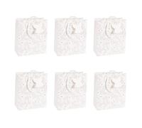 Eurowrap - X-29520-3Cpack - Un lot de 6 sacs cadeaux Noël - Formats moyens 21,5x10,2x25,3cm - Végétal - Qualité supérieure, résistant :210g - idéal pour : livre, jeux, petits coffrets