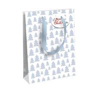 Eurowrap - X-29523-2C - Un sac cadeau Noël - Grand format 26,5x14x33cm - Sapins - Qualité supérieure, résistant :210g - idéal pour : jeux de société, puzzles, coffrets