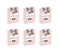 Eurowrap - X-29529-2Cpack - Un lot de 6 sacs cadeaux Noël - Grands formats 26,5x14x33cm - Merry Christmas - Qualité supérieure, résistant :210g - idéal pour : jeux de société, puzzles, coffrets