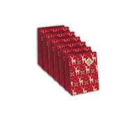 Eurowrap - X-29547-3Cpack - Un lot de 6 sacs cadeaux Noël - Formats moyens 21,5x10,2x25,3cm - Rennes - Qualité supérieure, résistant :210g - idéal pour : livre, jeux, petits coffrets