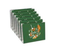 Eurowrap - X-30867-6Cpack - Un lot de 6 sacs cadeaux Noël - Grands formats 37,3x11,8x27,5cm - Renard, Automne - Qualité supérieure, résistant :210g - idéal pour : jeux de société, puzzles, coffrets