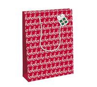 Eurowrap - X-30879-2C - Un sac cadeau Noël - Grand format 26,5x14x33cm - Merry Christmas - Qualité supérieure, résistant :210g - idéal pour : jeux de société, puzzles, coffrets