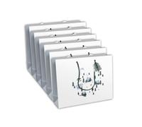 Eurowrap X-30921-6Cpack - Un Lot de 6 Sacs Cadeaux Excellia- Format Shopping - 37,3x11,8x27,5 cm - 210g - Motif : Hiver, Cabane Hivernale, Chalet, Noël - Idéal pour : Jeux Société, Puzzles