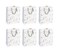 Eurowrap - X-30924-2Cpack - Un lot de 6 sacs cadeaux Noël - Grands formats 26,5x14x33cm - Montagne - Qualité supérieure, résistant :210g - idéal pour : jeux de société, puzzles, coffrets