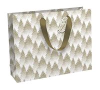 Eurowrap - X-32805-6C - Un sac cadeau Noël - Grand format 37,3x11,8x27,5cm - Sapins - Qualité supérieure, résistant :210g - idéal pour : jeux de société, puzzles, coffrets