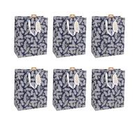 Eurowrap - X-32808-2Cpack - Un lot de 6 sacs cadeaux Noël - Grands formats 26,5x14x33cm - Végétal - Qualité supérieure, résistant :210g - idéal pour : jeux de société, puzzles, coffrets