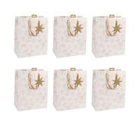 Eurowrap - X-32826-2Cpack - Un lot de 6 sacs cadeaux Noël - Grands formats 26,5x14x33cm - Végétal - Qualité supérieure, résistant :210g - idéal pour : jeux de société, puzzles, coffrets