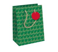 Eurowrap - X-34656-3C - Un sac cadeau Noël - Format moyen 21,5x10,2x25,3cm - Merry Christmas - Qualité supérieure, résistant :210g - idéal pour : livre, jeux, petits coffrets