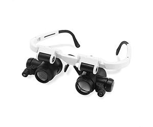 EUROXANTY Lentilles grossissantes avec lumière LED réglables | Lunettes de précision et réparation | 16 x 16-18 cm