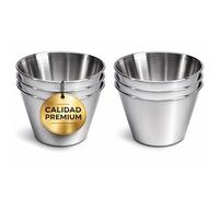 EUROXANTY® Moules |Acier inoxydable | Faciles de démouler | Pour gâteaux cannelés, madeleines, brownies... | Ø9 cm | Jeu de 6 unités