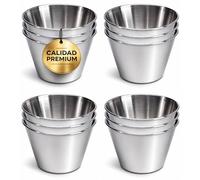 EUROXANTY® Moules |Acier inoxydable | Faciles de démouler | Pour gâteaux cannelés, madeleines, brownies... | Ø9 cm | Jeu de 12 unités