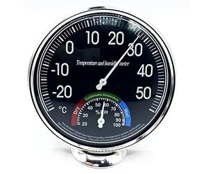 EUROXANTY Thermomètre-Hygromètre analogique d’intérieur | Mesureur d’Humidité relative et Température sans Piles | Hygromètre à Accrocher ou Appuyer pour Salles de Bain, Garages, Caves à Vin et Saunas