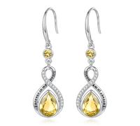 Eusense Boucles d'Oreilles Infini Pendantes avec Goutte d'Eau Boucles d'oreilles Pierre de Naissance Bijou pour Femme Cadeau pour Fête des Mères, Anniversaire ou Saint-Valentin