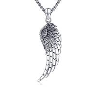 Eusense Collier Aile Ange en Argent Sterling 925 Pendentif Ange Gardien Bijoux Vintage pour Femme
