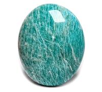 Eusice Amazonite Pierre Naturelle, Cristal Thérapeutique Lithothérapie, Galet de Sérénité et Détente, Bien-être, Méditation, Reiki, 100% Artisanal & Fait-Main, Pierre de Paume Grand Format