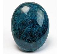 Eusice Apatite Bleue Pierre Naturelle, Cristal Thérapeutique Lithothérapie, Galet Anti-Stress & Créativité, Bien-être, Méditation, Reiki, 100% Artisanal & Fait-Main, Pierre de Paume Grand Format