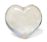 Eusice - Cœur Cristal de Roche, Pierre naturelle Bien-être, Large Cristal Poli Fait-main pour Lithothérapie, Chakra, Méditation