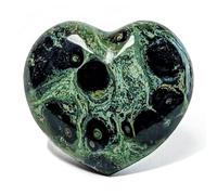 Eusice - Cœur Jaspe Kambamba, Pierre naturelle Bien-être, Cristal poli Fait-main pour Lithothérapie, Chakra, Méditation