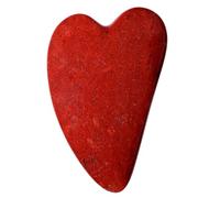 Eusice - Gua Sha Jaspe Rouge Pierre Naturelle - Massage Yeux & Visage - Relaxation pour le corps et l’esprit - Outil Ultime pour Soin Facial Anti-Age - 100% Artisanal & Fait-main d'une Roche brute