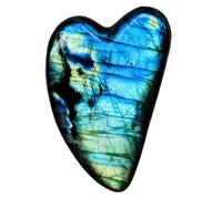 Eusice - Gua Sha Labradorite Pierre Naturelle - Massage Yeux & Visage - Relaxation pour le corps et l’esprit - Outil Ultime pour Soin Facial Anti-Age - 100% Artisanal & Fait-main d'une Roche brute