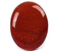 Eusice Jaspe Rouge Pierre Naturelle, Cristal Thérapeutique Lithothérapie, Galet de Vitalité & Sensualité, Bien-être, Méditation, Reiki, 100% Artisanal & Fait-Main, Pierre de Paume Grand Format
