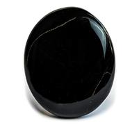 EUSICE - Obsidienne Pierre Naturelle de Madagascar, Galet Ancrage & Spiritisme, 100% artisanal & fait-main, Obsidienne Noire Haute Qualité Ethique pour Lithothérapie, Bien-être, Méditation et Yoga