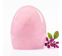 Eusice - Quartz Rose Grosse pierre, forme libre, 100% naturelle et artisanale, pierre haute qualité, pierre du thérapeute, pierre de bureau, lithotherapie, Equilibre et sens, presse papier