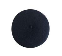 Euskal Txapela Béret Noir Enfant - Adoptez Un Look Tendance et typiquement français en Vous réappropriant Le béret Basque -100% Laine - 25 cm de diamètre (Noir)