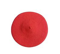 Euskal Txapela Béret Rouge Adulte - Adoptez Un Look Tendance et typiquement français en Vous réappropriant Le béret Basque - Vu défilés 2018/2019-100% Laine - 28 cm de diamètre