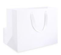 EUSOAR Sac Papier Blanc - 20 Pièces Sacs Kraft Extra Grand XL 40x30x15cm - 230g Sac Carton Blanc- Pochettes Cadeau Blanc- White Gift Bags - Sac Cadeau Anniversaire Homme Noël Mariage Emballage