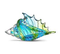 EUSTUMA Hand Blown Glass Conch Figurines Ornament,Sea Animal Ornament for Home Decor,Sea Animals Collection for Birthday Gift,Glass Seashell (Conch 1)