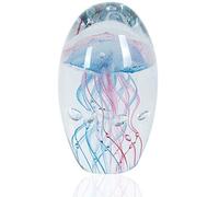 EUSTUMA Ornement de Figurine de méduse en Verre soufflé à la Main, Collection d'animaux Marins pour Cadeau d'anniversaire, Presse-Papier en Verre
