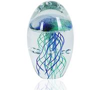EUSTUMA Ornement de Figurine de méduse en Verre soufflé à la Main, Collection d'animaux Marins pour Cadeau d'anniversaire, Presse-Papier en Verre