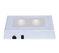 EUSTUMA Présentoir rectangulaire avec base lumineuse LED dans une variété de couleurs, convient pour les œuvres d'art en cristal de verre, la décoration de fête (argent, taille S)