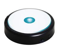 EUSTUMA Présentoir rond antidérapant avec base lumineuse LED dans une variété de couleurs, convient pour les œuvres d'art en cristal de verre, la décoration de fête de vacances (noir)