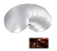 EuSupNova 60 Pcs Stop Goutte Vin, Becs Verseurs Vin en Aluminium Réutilisables, Anti Goutte Aluminium Foil Convient Aux Restaurants, Hôtels, Bars, Clubs et Maison（Argent,75 mm）