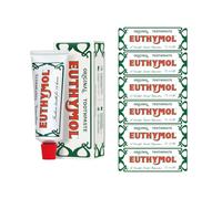 Euthymol Original Dentifrice 75ml x 6, Sans Fluorure, Anti-plaque, Antibactérien, Cavité Protection, Dents et Gencives Propres et Saines, Menthe Fraîche, Soins Dentaires Quotidiens en émail buccal