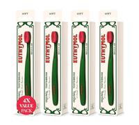 Euthymol Regular Brosse à dents x 4, Compact Petit Plein Tête, Poils doux, Triple Courbe Ergonomique Brosses à dents manuelles, Sensible Gencive Dents, Soins Quotidiens Oral Émailler Dentaire