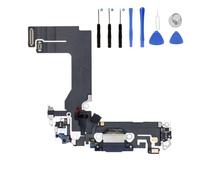 Eutoping Port de charge USB pour Apple iPhone 13 Mini Noir Dock Connecteur Chargeur Board Flex Cable Assemblée Remplacement avec Outil