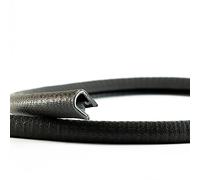 EUTRAS [50 m] profilé de protection de bord 1-4,5 mm noir - tient sans colle - pour tôles et portières de voiture - protège les arêtes - qualité industrielle allemande - expédition sous 24 heures