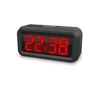 EUTUKEY Réveil Numérique, Horloge Numérique à Piles, 2 Niveaux de Luminosité et 3 Niveaux de Volume, Snooze, 12/24 H, Chiffres LED Toujours Allumés, pour Enfants Et Adultes