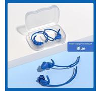 Euty-1 Paire De Bouchons D'oreille Tapones Oido Dormir Natation Réduction Du Bruit Bouchon D'oreille En Silicone Avec Corde Bouchons Oreilles Bouchons D'oreilles De Couchage-Blue