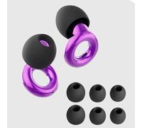 EUTY-Bouchons d'oreille silencieux pour la réduction du bruit¿Protection auditive super douce et réutilisable pour le sommeil,la natation et le travail 8 embouts d'oreille en XS/S/M/L-Purple 37