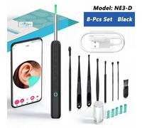 Euty-Nettoyeur Visuel De Cire D'oreille Avec Caméra,Endoscope D'élimination Du Cérumen En Toute Sécurité Avec Caméra De 5m,Otoscope Lumineux,Outils De Nettoyage Des Oreilles,Soins Des Oreilles-Ne3-D