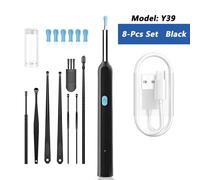 Euty-Nettoyeur Visuel De Cire D'oreille Avec Caméra,Endoscope D'élimination Du Cérumen En Toute Sécurité Avec Caméra De 5m,Otoscope Lumineux,Outils De Nettoyage Des Oreilles,Soins Des Oreilles-Y39 8p