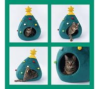 EUTYRG Chiens et Chats Coussin pour Animaux de Compagnie lit pour Chat de noël Confortable lit pour Animaux de Compagnie Arbre de noël Hiver Chaud Animaux nid Chat Maison Tapis Chien B
